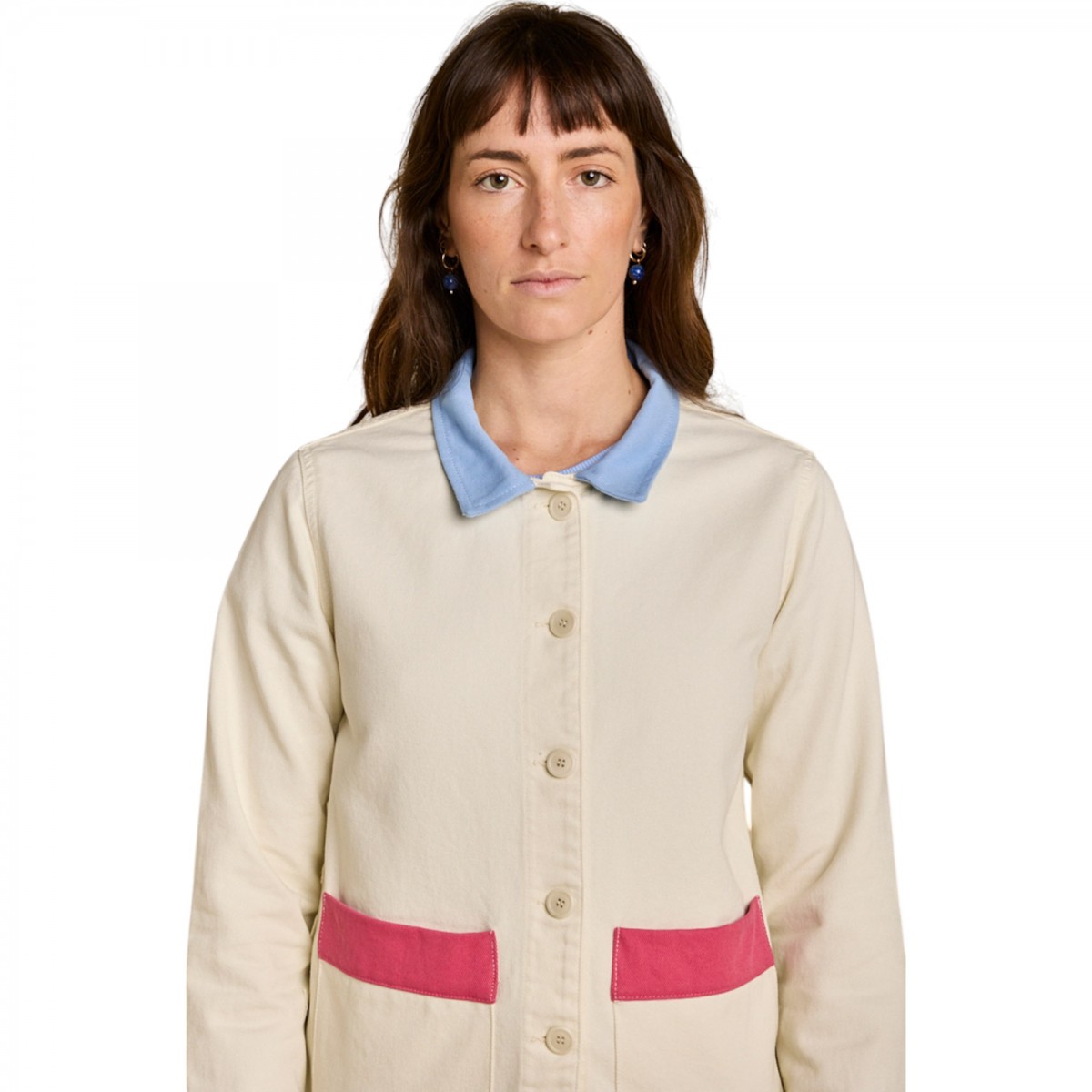 Graine Clothing - Veste en jean écru femme