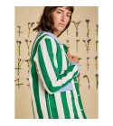 Graine Clothing - Veste en jean blanc rayures vertes