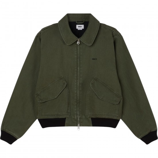 OBEY - Bomber en jean kaki