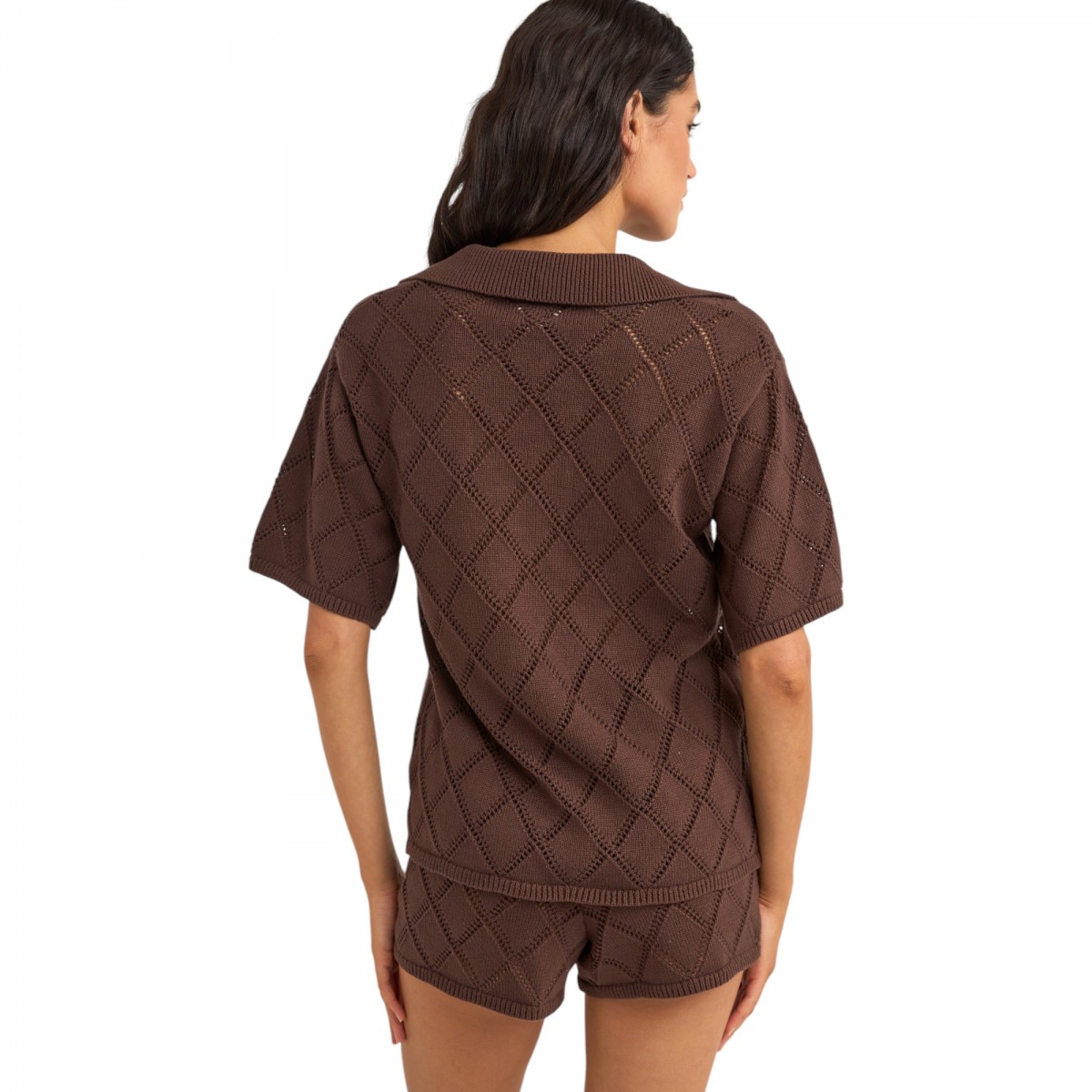 Rhythm - Pull manches courtes chocolat