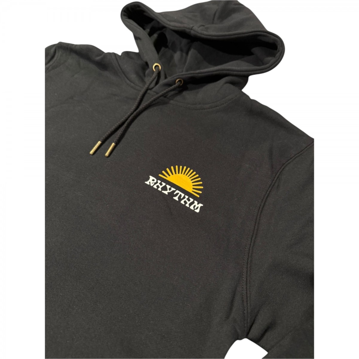 Rhythm - Sweat à capuche noir logo soleil