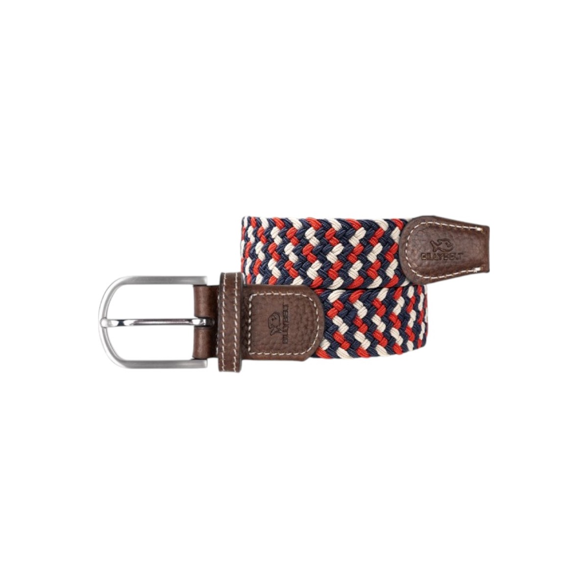BillyBelt - Ceinture élastique tressée bleu ciel et orange