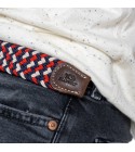 BillyBelt - Ceinture élastique tressée bleu ciel et orange