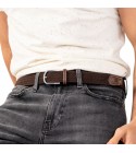 BillyBelt - Ceinture élastique tressée marron