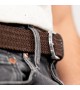 BillyBelt - Ceinture élastique tressée marron