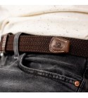 BillyBelt - Ceinture élastique tressée marron