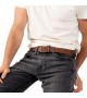 BillyBelt - Ceinture élastique tressée marron camel