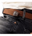 BillyBelt - Ceinture élastique tressée marron camel