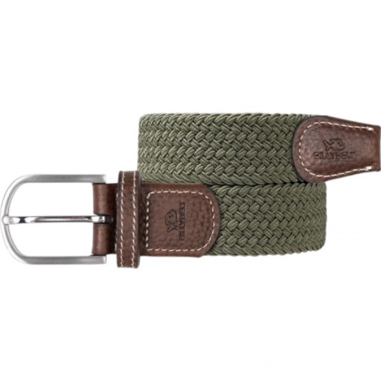 BillyBelt - Ceinture élastique tressée vert armée