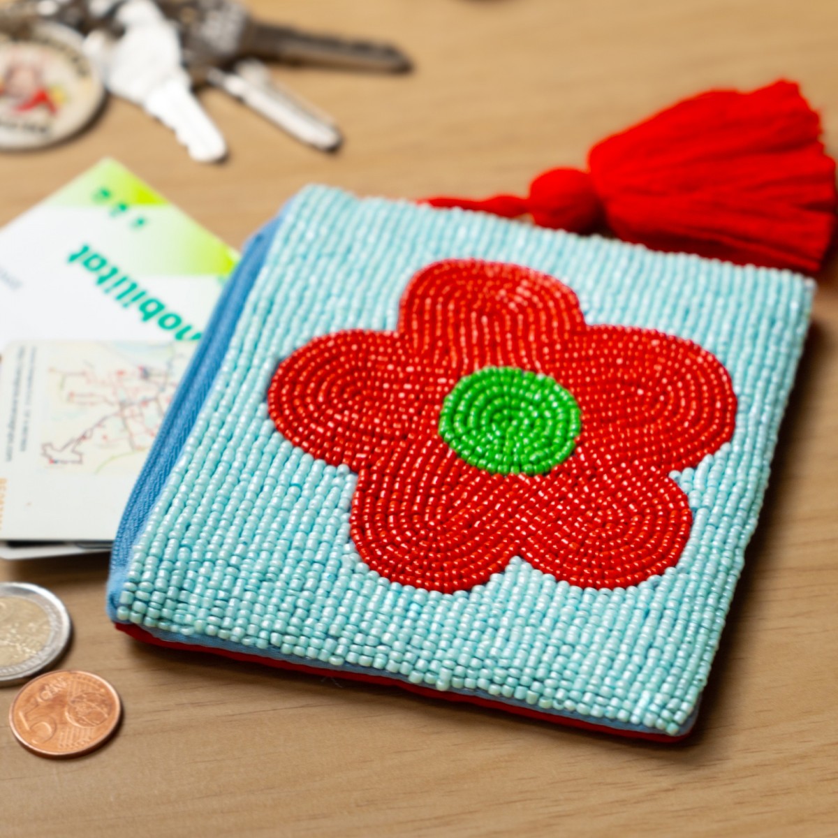 Helio Ferretti - Pochette perles peace