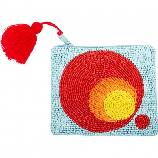 Helio Ferretti - Petite pochette perles fleur