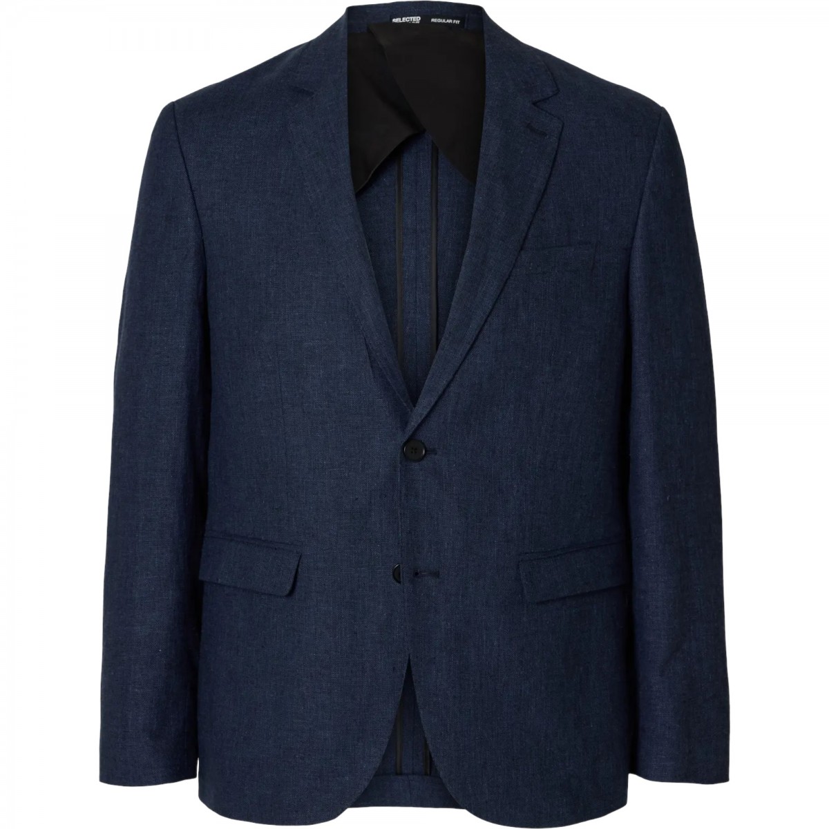 Selected - Blazer bleu marine en lin homme