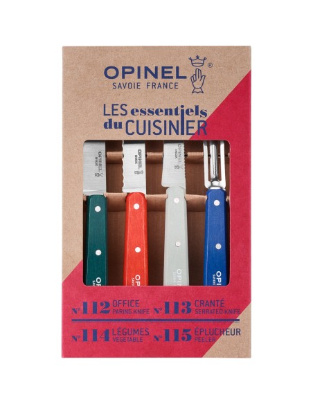 Opinel - Coffret de 3 couteaux + 1 éplucheur