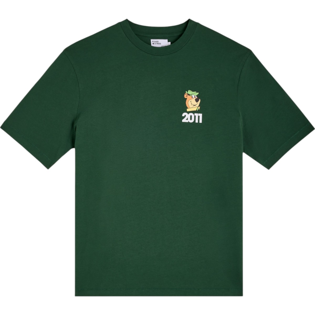 Please No Stress - T-Shirt vert imprimé
