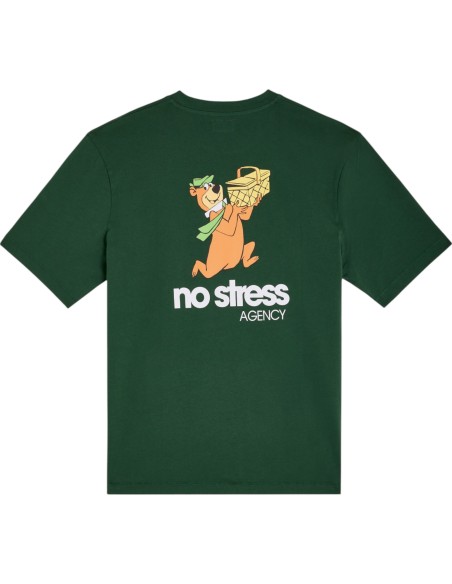 Please No Stress - T-Shirt vert imprimé
