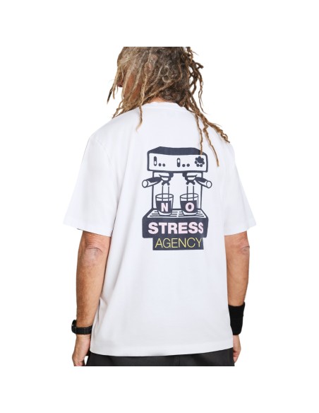 Please No Stress - T-Shirt blanc imprimé