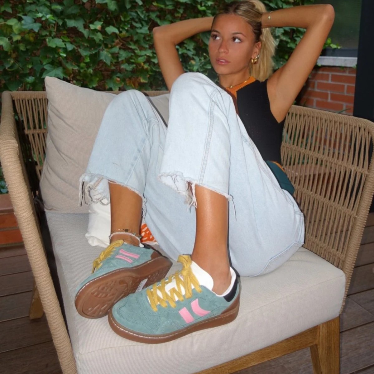 Chaussures Coolway GOAL en daim vert