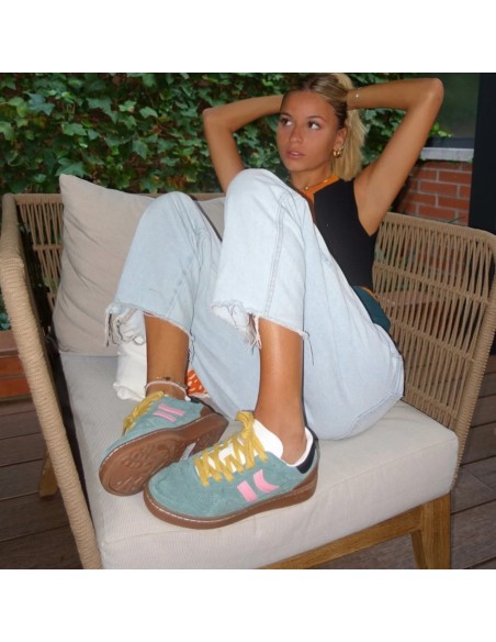 Chaussures Coolway GOAL en daim vert