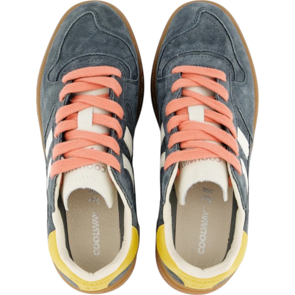 Chaussures Coolway GOAL en daim bleu gris femme