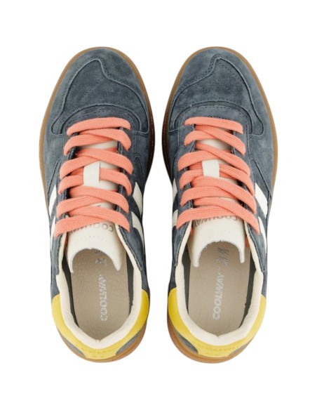 Chaussures Coolway GOAL en daim bleu gris femme