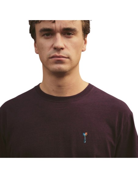 Révolution - T-Shirt bordeaux avec broderie