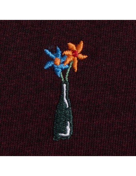 Révolution - T-Shirt bordeaux avec broderie