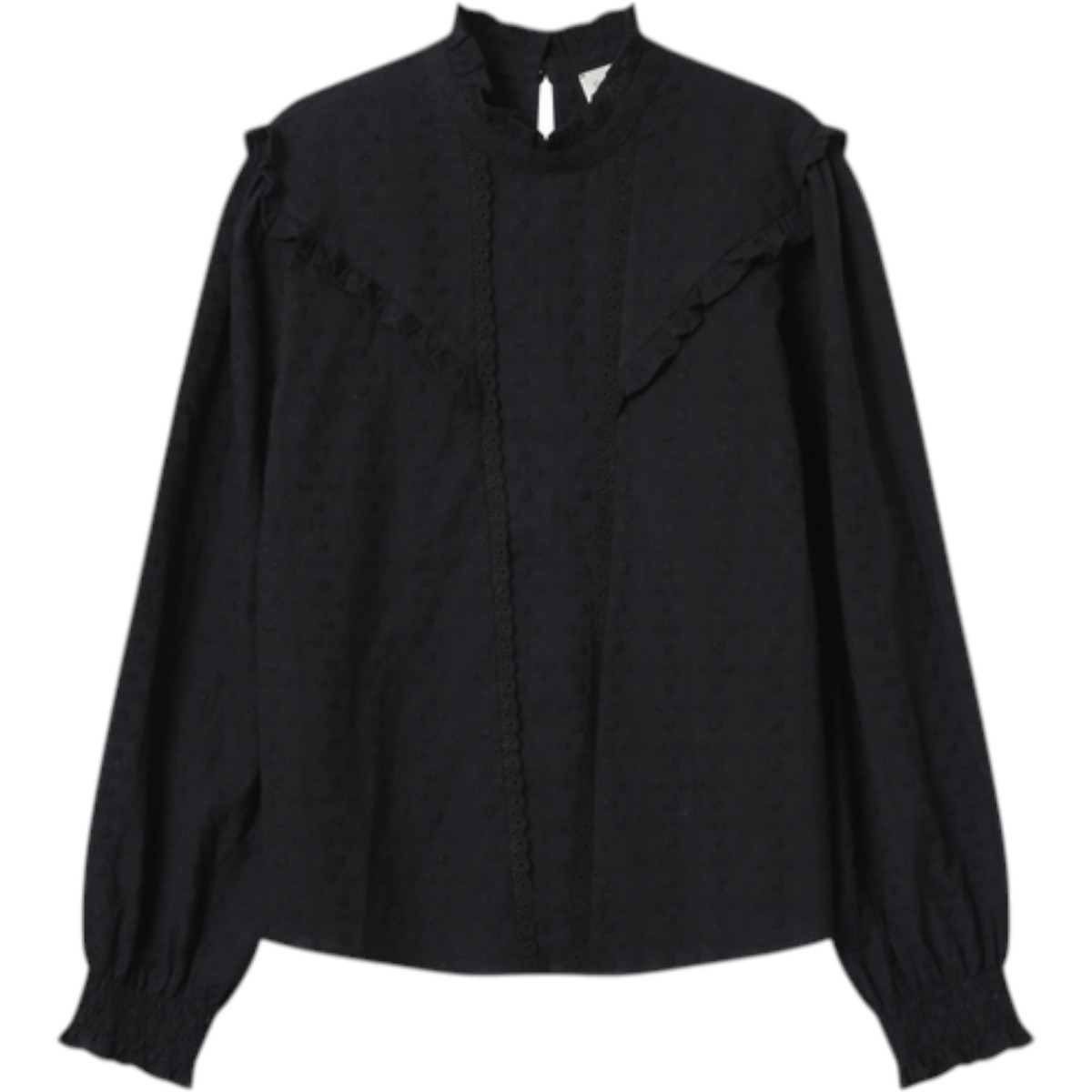 Grace et Mila | Blouse noire avec broderie