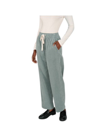 Grace et Mila | Pantalon en velours vert eau pastel