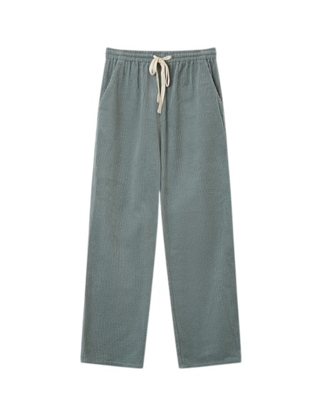 Grace et Mila | Pantalon en velours vert eau pastel