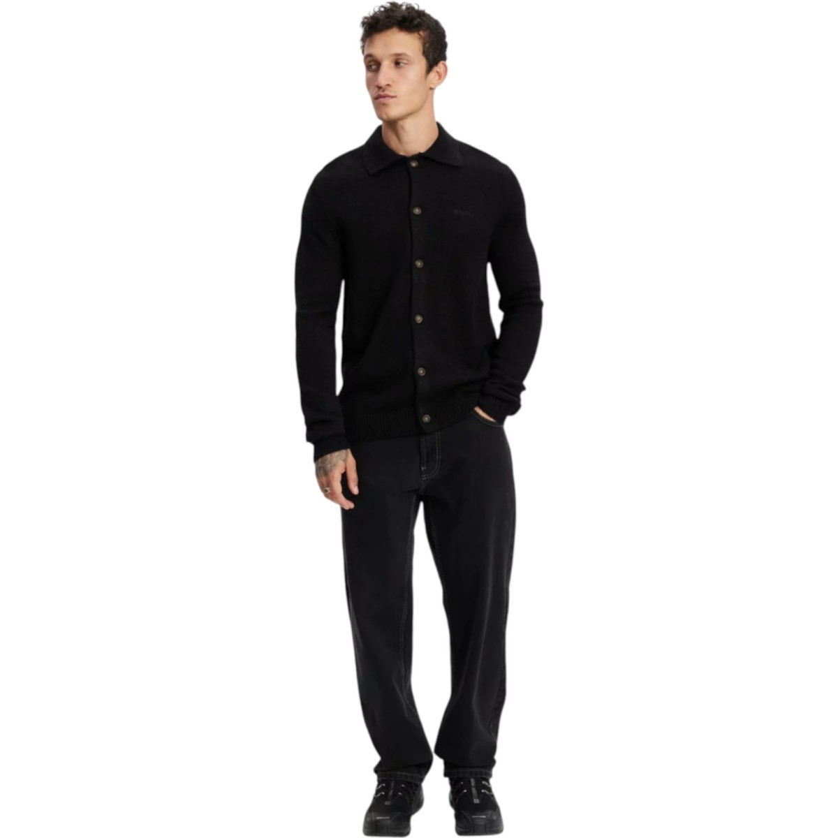 Rhythm - Chemise mohair noir homme