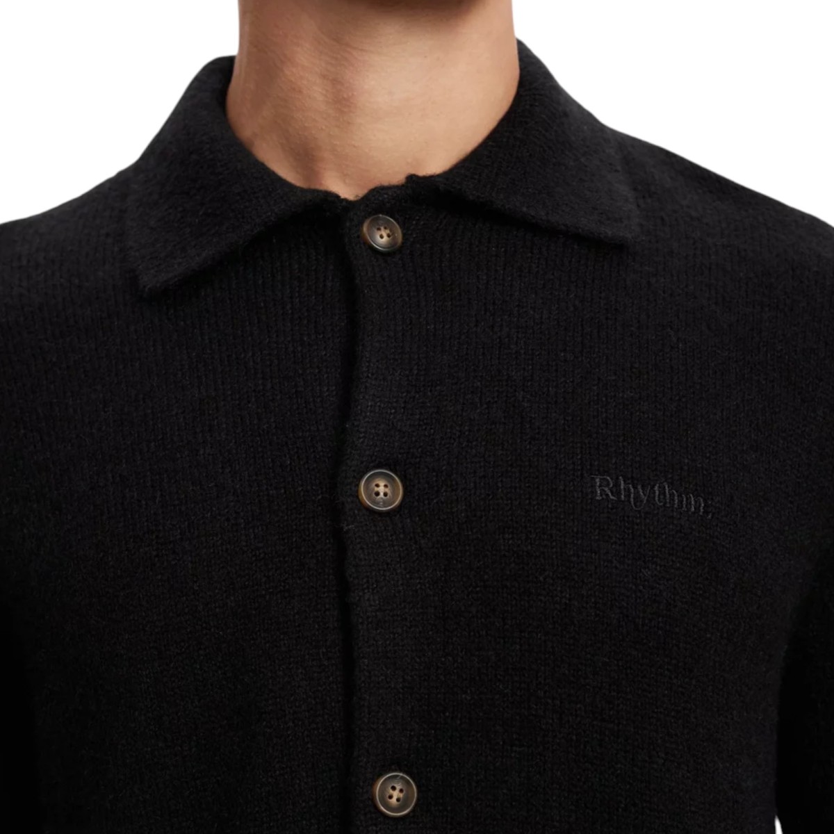 Rhythm - Chemise mohair noir homme