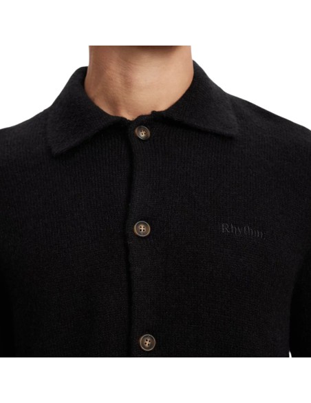 Rhythm - Chemise mohair noir homme