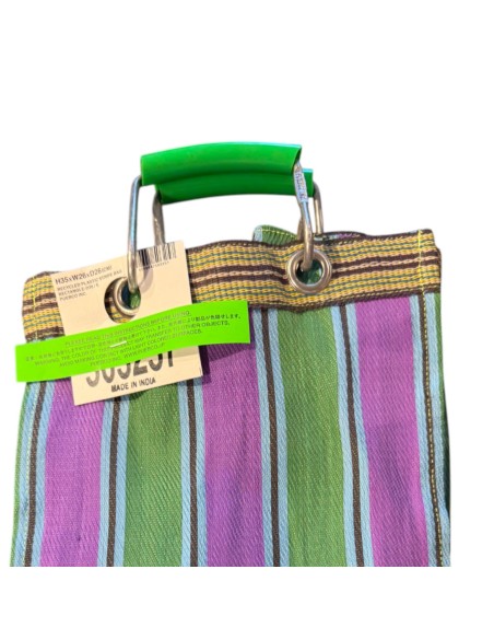 Puebco - Petit sac à rayures en plastique recyclé