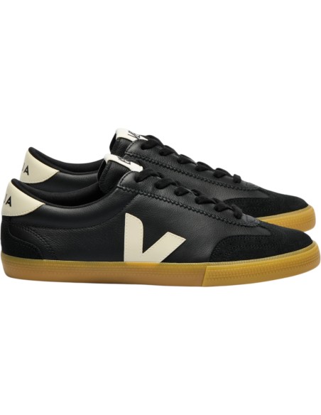 Veja - Sneaker Volley Leather noir