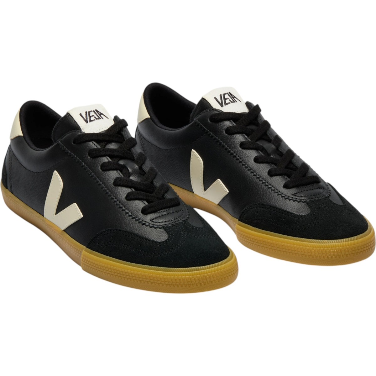 Veja - Sneaker Volley Leather noir