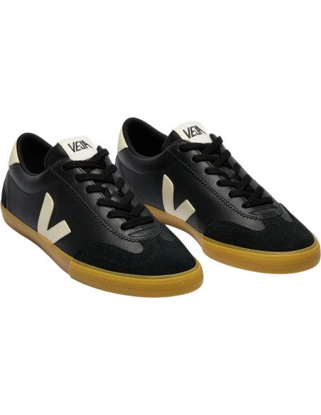 Veja - Sneaker Volley Leather noir