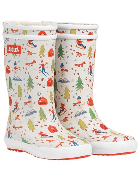 Aigle - Bottes pour enfant fourrée à motif