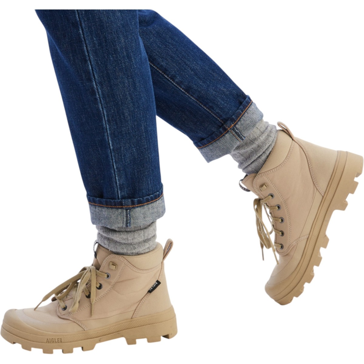 Aigle - Boots beige pour homme