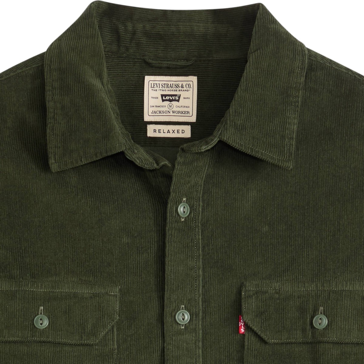 Levi's - Chemise velours vert pour homme