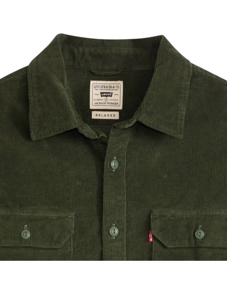 Levi's - Chemise velours vert pour homme