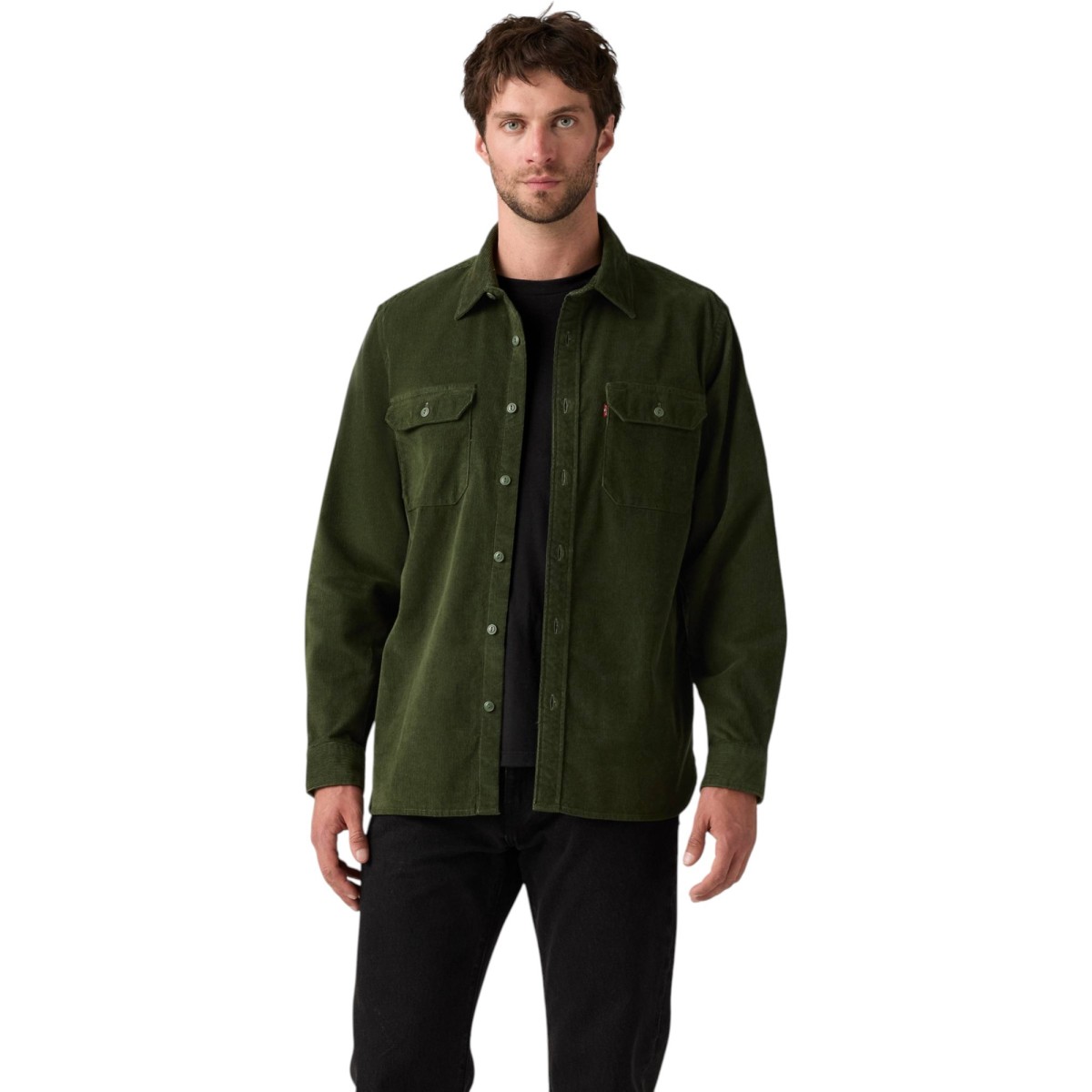 Levi's - Chemise velours vert pour homme