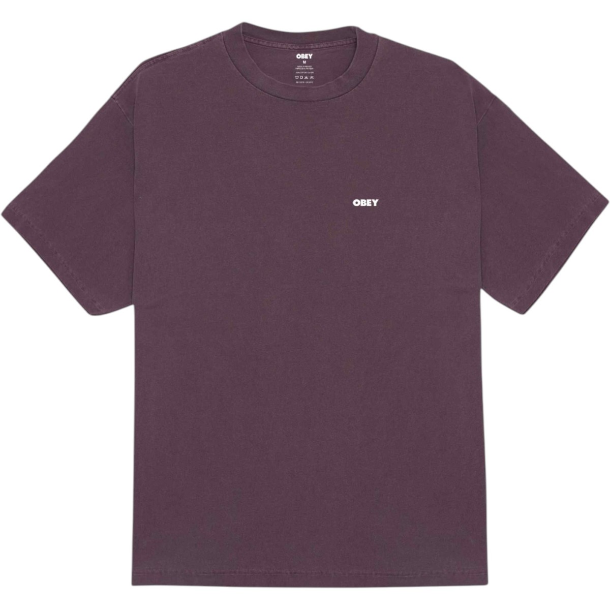 OBEY - T-shirt violet chiné avec impression