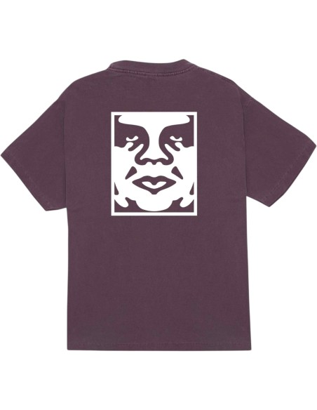 OBEY - T-shirt violet chiné avec impression