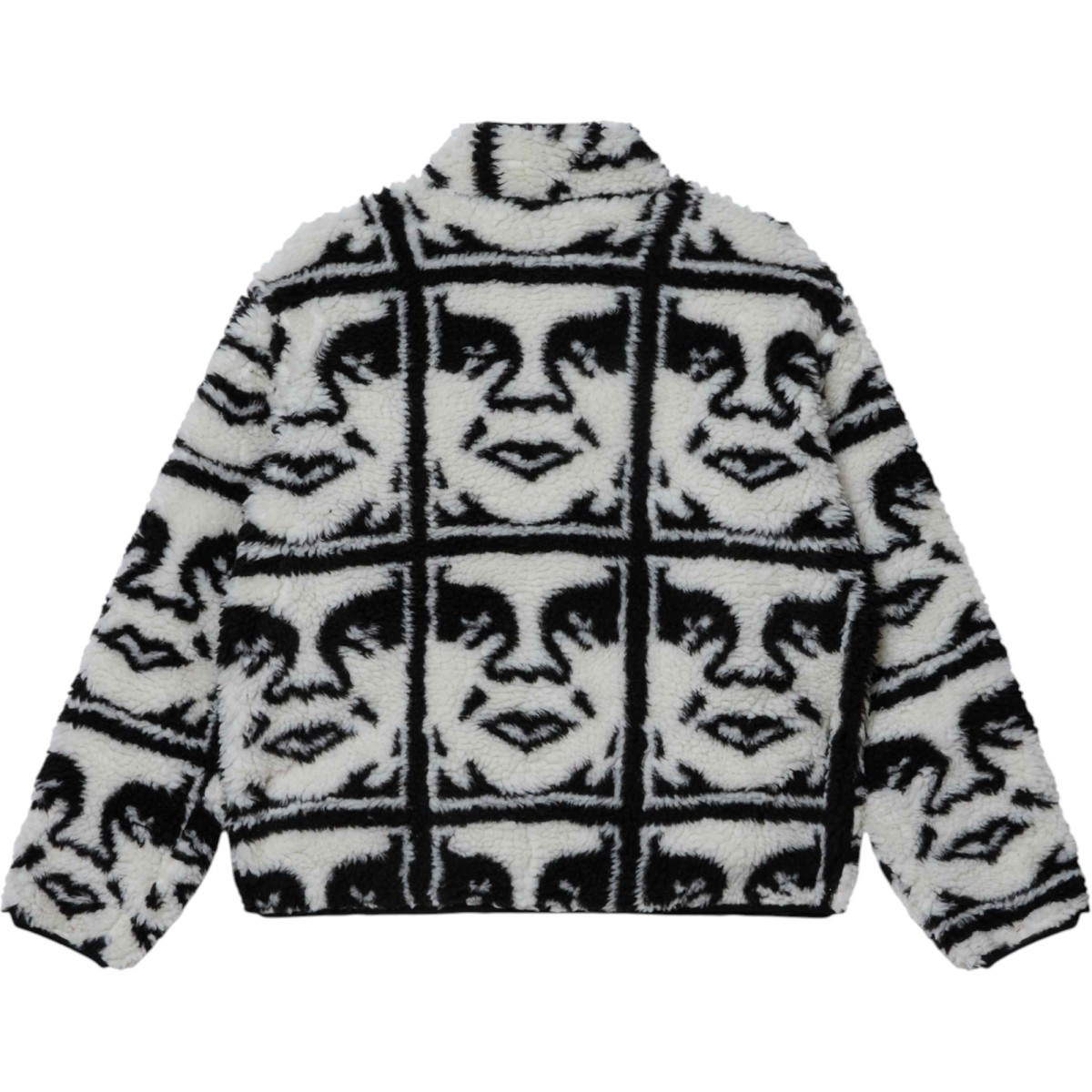 OBEY - Veste moumoute blanc et noir