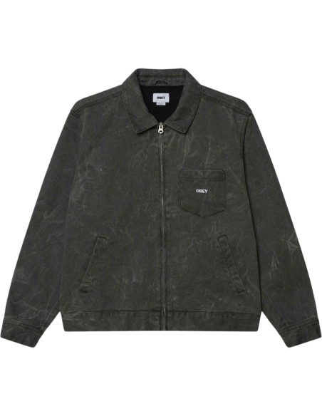 OBEY - Veste en jean noir chiné