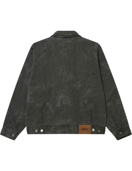 OBEY - Veste en jean noir chiné