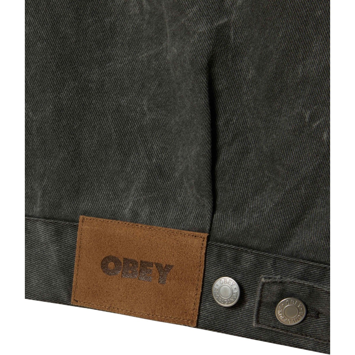 OBEY - Veste en jean noir chiné