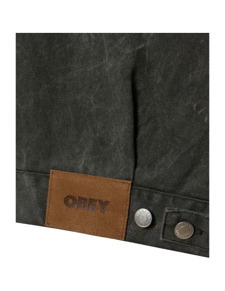 OBEY - Veste en jean noir chiné