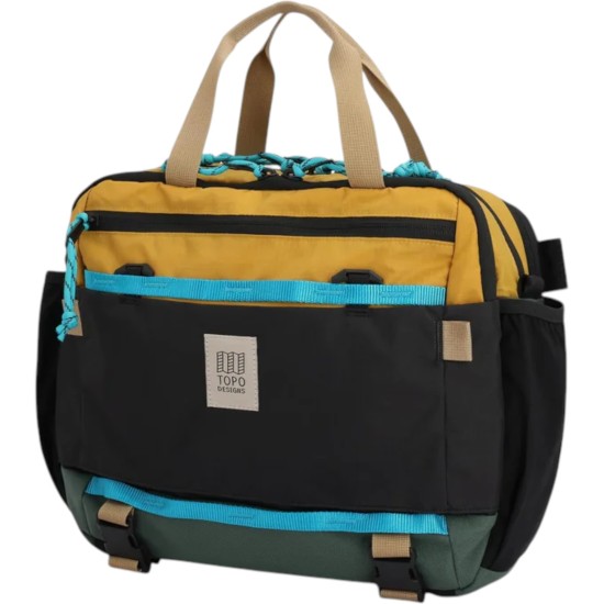Topo designs - Sac à main bandoulière rando noir jaune 2