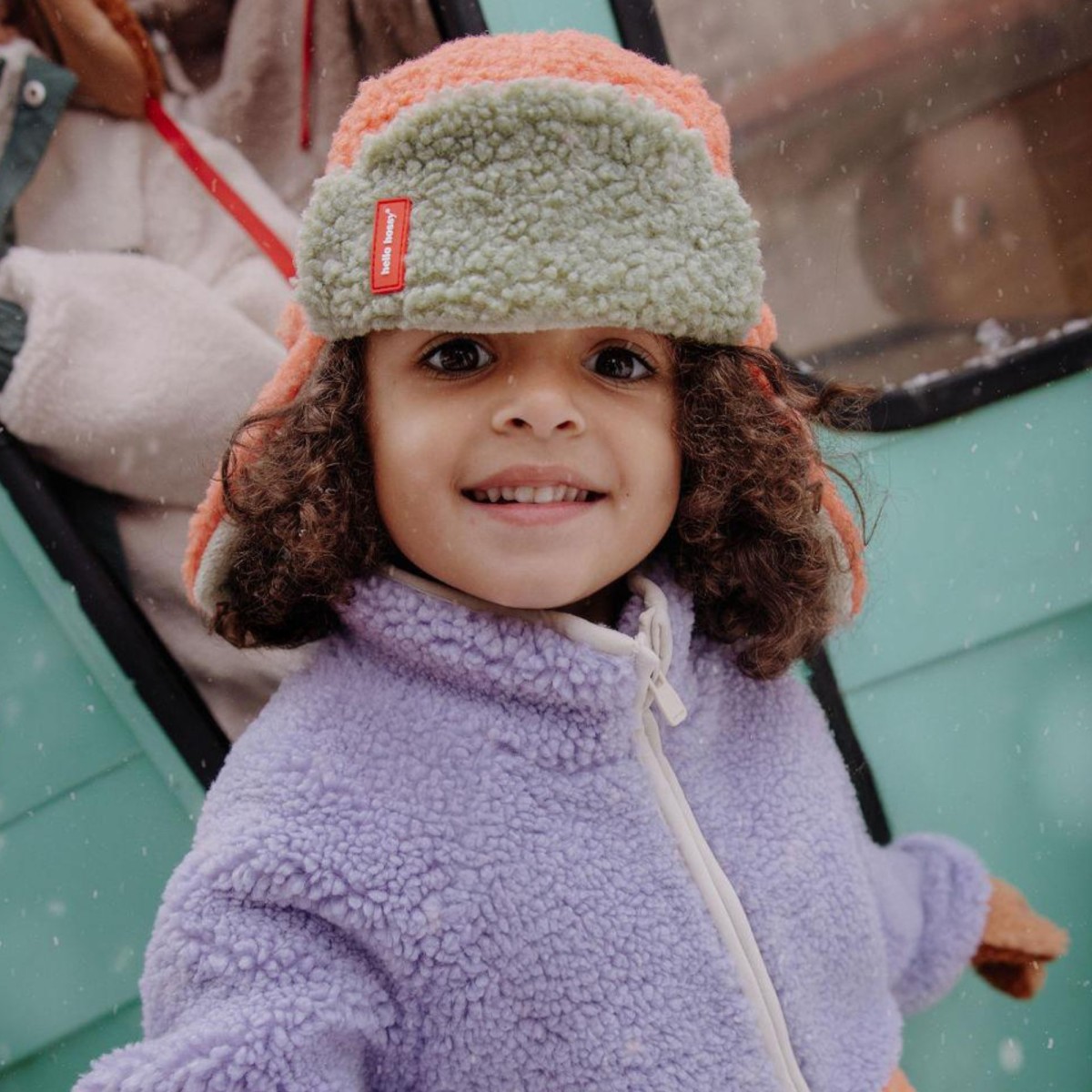 Hello Hossy | Chapka saumon et vert